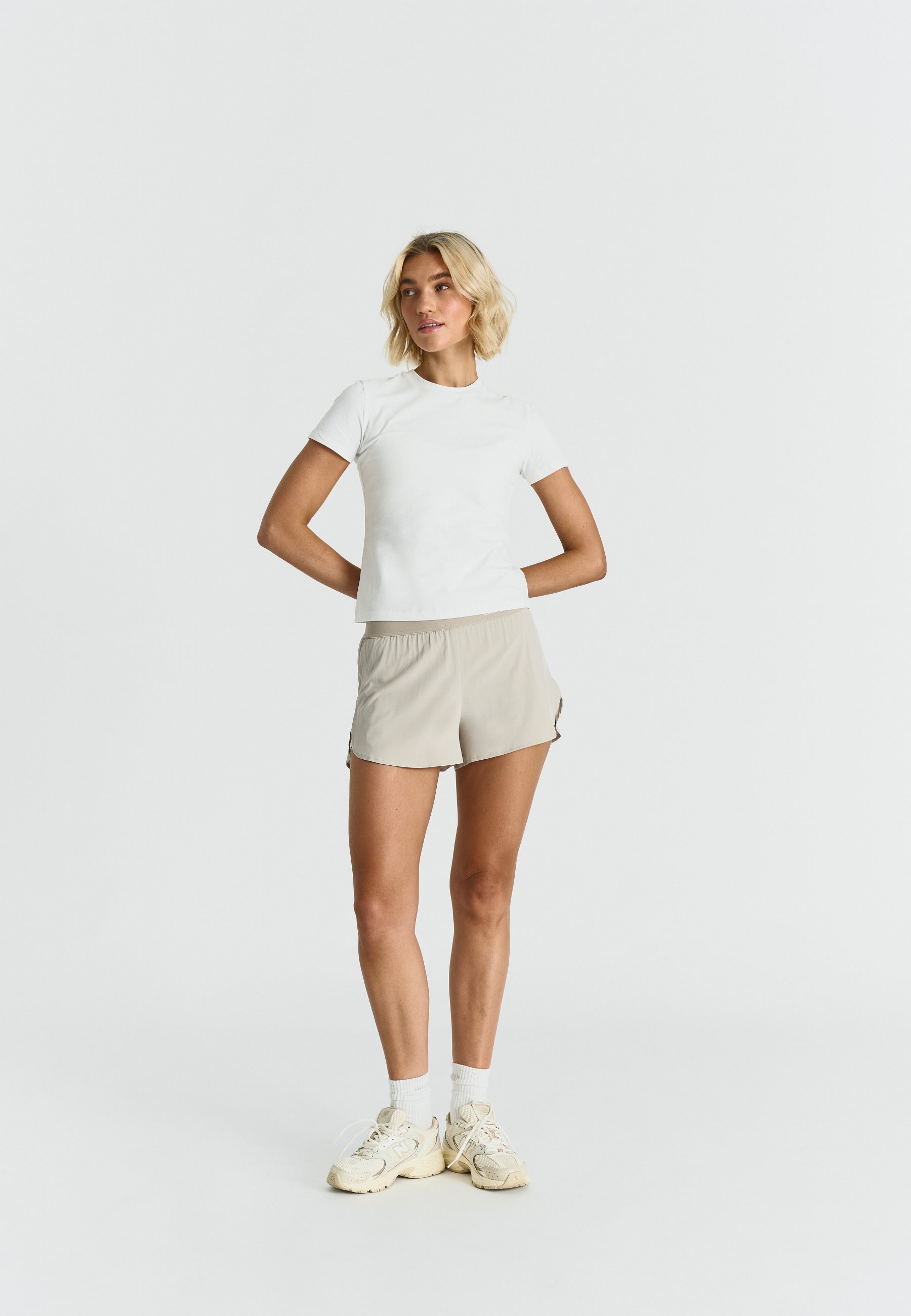 T-shirt doux et confortable en coton - Blanc cassé
