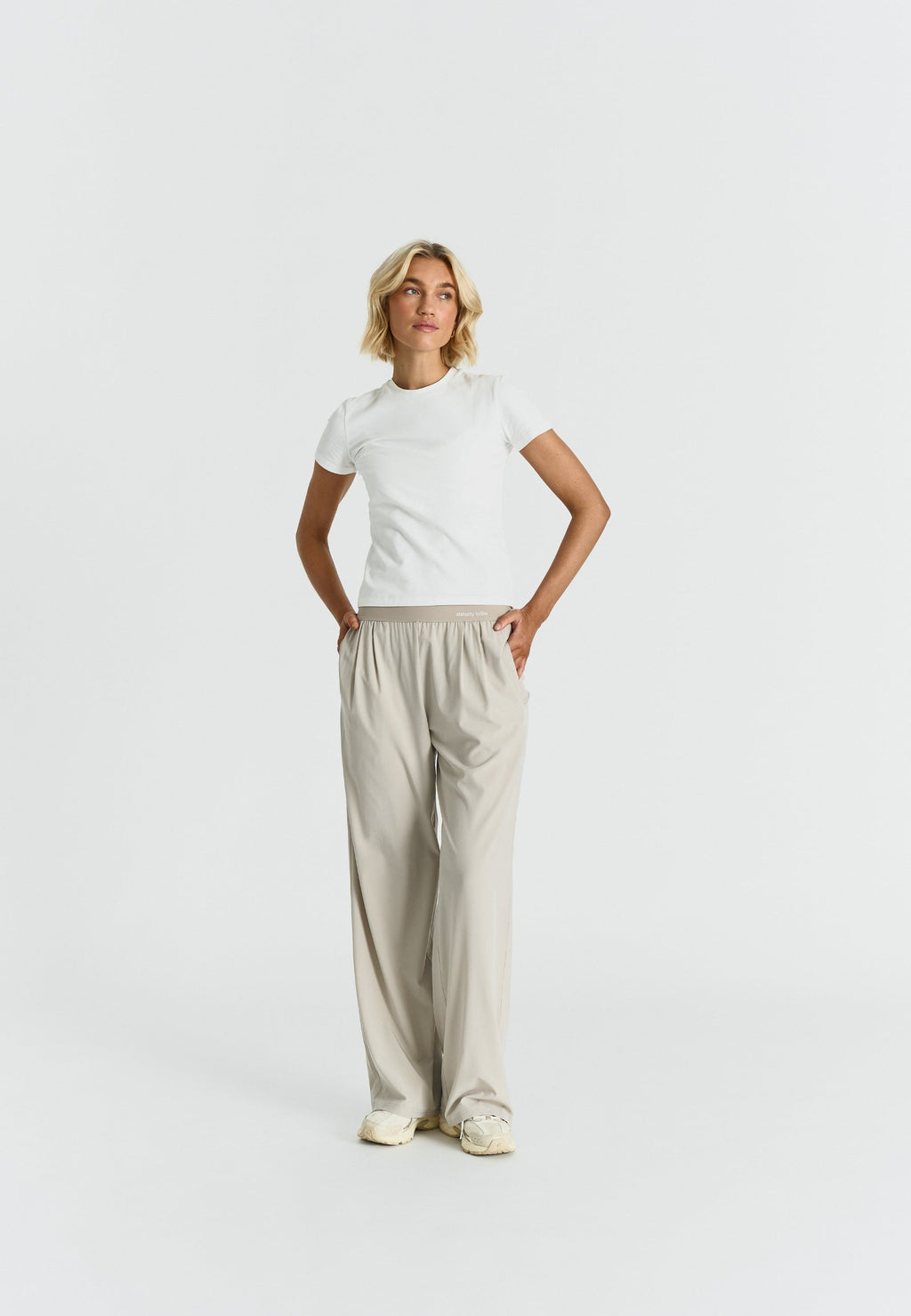 T-shirt doux et confortable en coton - Blanc cassé