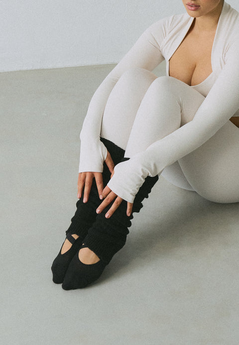 Chaussettes adhérentes Pilates – Noir
