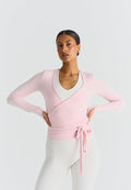 Haut cache-cœur souple de ballet - Rose ballet