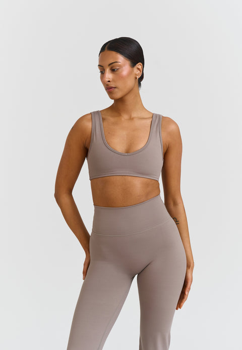 Soutien-gorge col en V plongeant - Argile