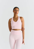 Soutien-gorge dos croisé col en V - Rose ballerine