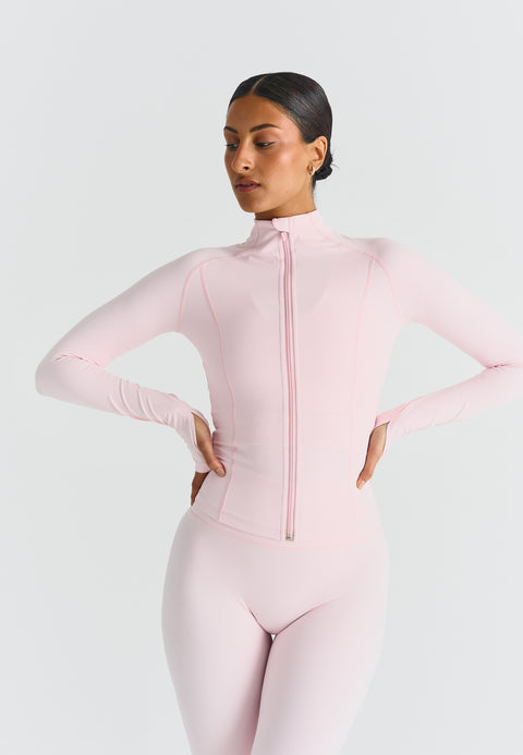 Veste zippée – Rose ballerine